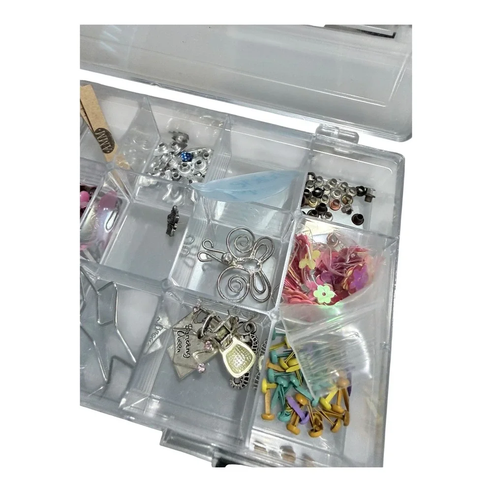 Making‎ Memories Embellishment Lot Brad Bars Fasteners Charms Rhinestones